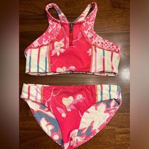 Maaji two piece swimsuit. Size 12. Gold used cond.